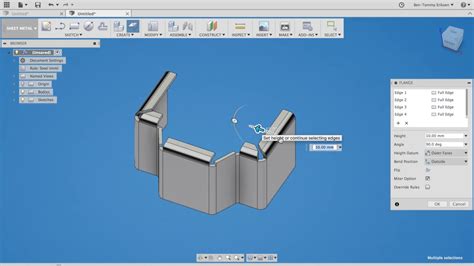 how to bend sheet metal fusion 360|fusion 360 sheet metal drawing.